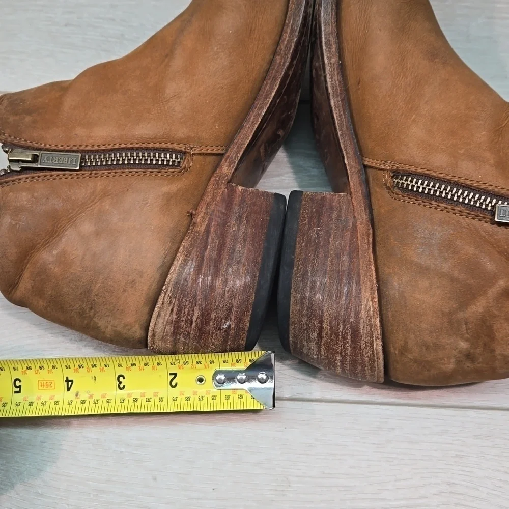 LIBERTY Women Leather Western Boots Boho hobo sz 9